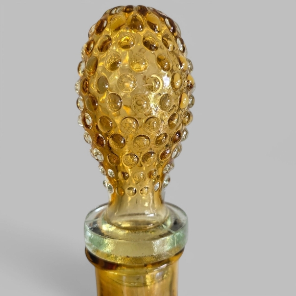 Vintage Amber Gold Hobnail Genie Mid Century ART Deco Vase - Picture 2 of 3
